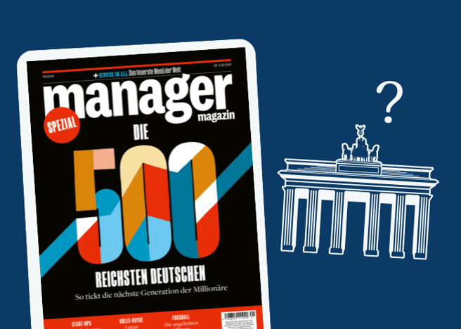 Preisfrage zur Spezialausgabe des Manager Magazins über die 500 reichsten Deutschen